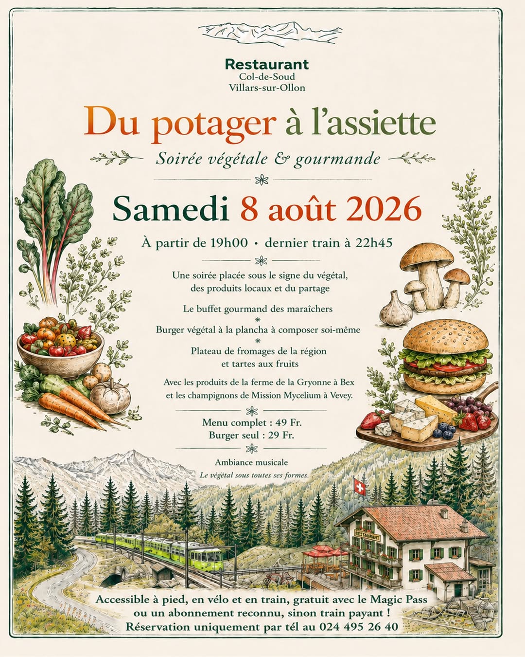 Publication Instagram du Restaurant Col de Soud